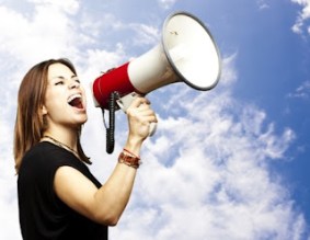 promotion with megaphone